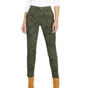 SANCTUARY Camouflage Skinny Jeans Size 30 Ankle Length Pants Green Brown Camo